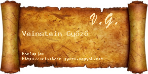 Veinstein Győző névjegykártya