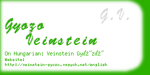 gyozo veinstein business card